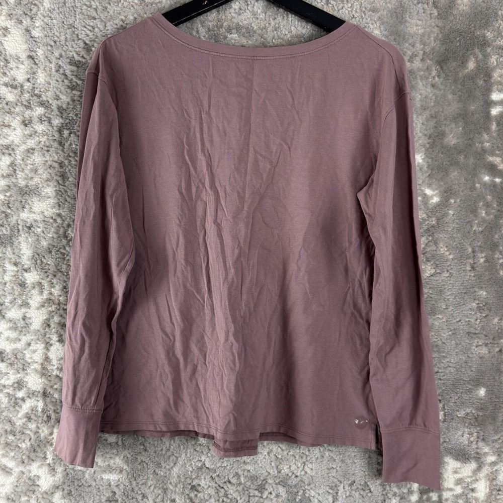 LL Bean Size S Athleisure Casual Top Stretch Minimalist Pink Long Sleeve